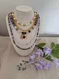Violet Valor – Multi-Layer Beaded Necklace