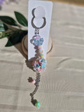 Handmade Butterfly Flower Ball Keychain – Whimsical Beaded Bag Charm